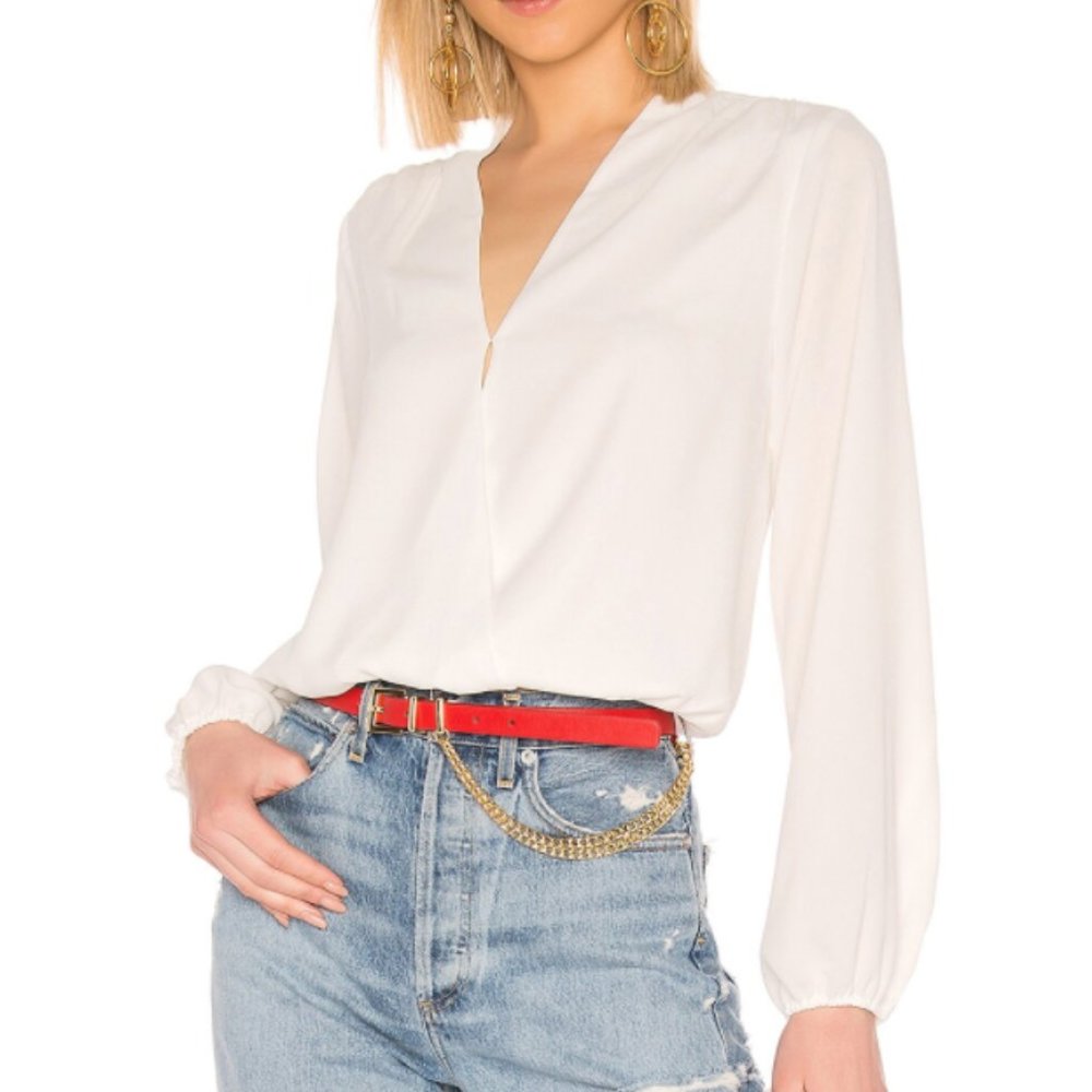 Bobi BLACK Date Night Chiffon Wrap Blouse